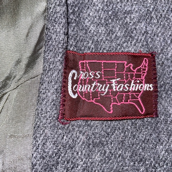 Cross Country Fashions Gray 100% wool jacket Size10 - Picture 8 of 11